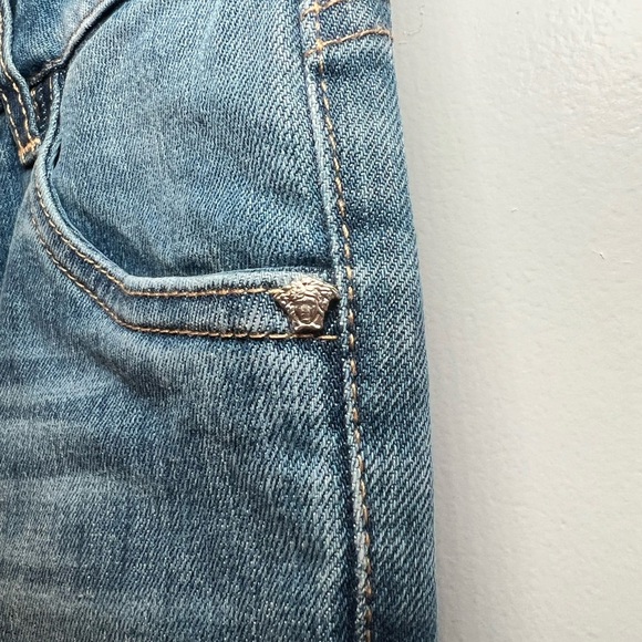 Authentic Versace Kids Straight Leg Blue Jeans - Picture 3 of 10
